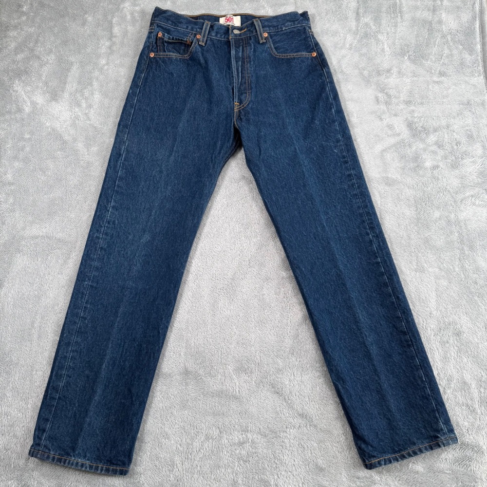 Levi's Mens Jeans 31x32 Fit 29x29 501 Straight Leg Button Fly Denim Y2K